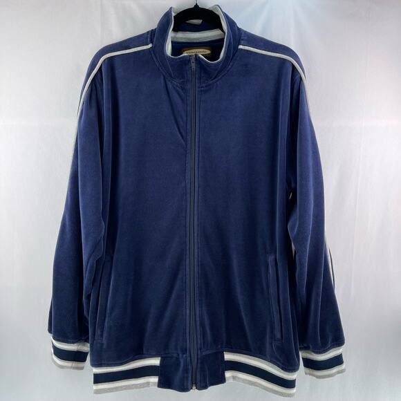 Vintage Sweatsedo Velour Track Jacket Size L - Picture 1 of 9